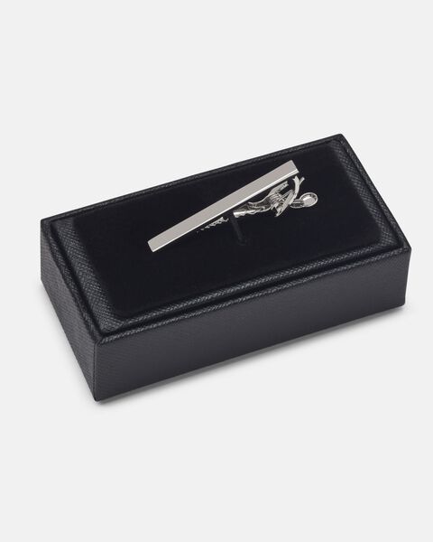 Slim Polished Tie Pin, Silver, hi-res